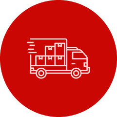 Fast shipping symbol with boxes