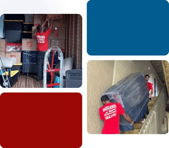 Mover loading boxes into a truck